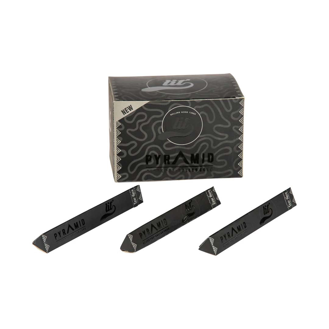 Lit Pyramid Black Pre Rolled Cone
