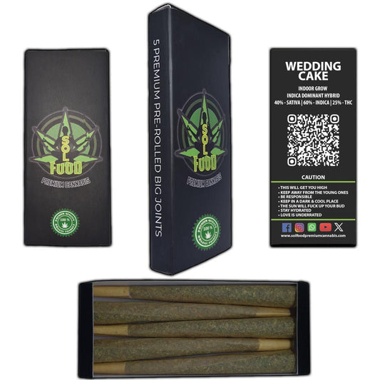 Premium Pre Rolled - 5 Big Joint's Wedding Cake